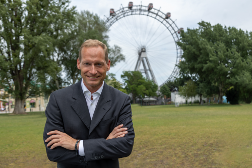 Christoph vor dem Riesenrad